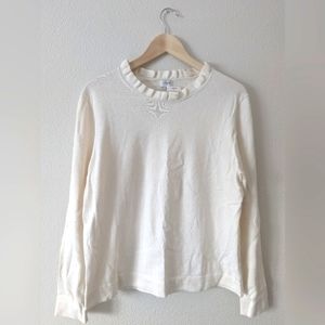 NWT- J. Crew Factory Ruffleneck Sweater- XL
